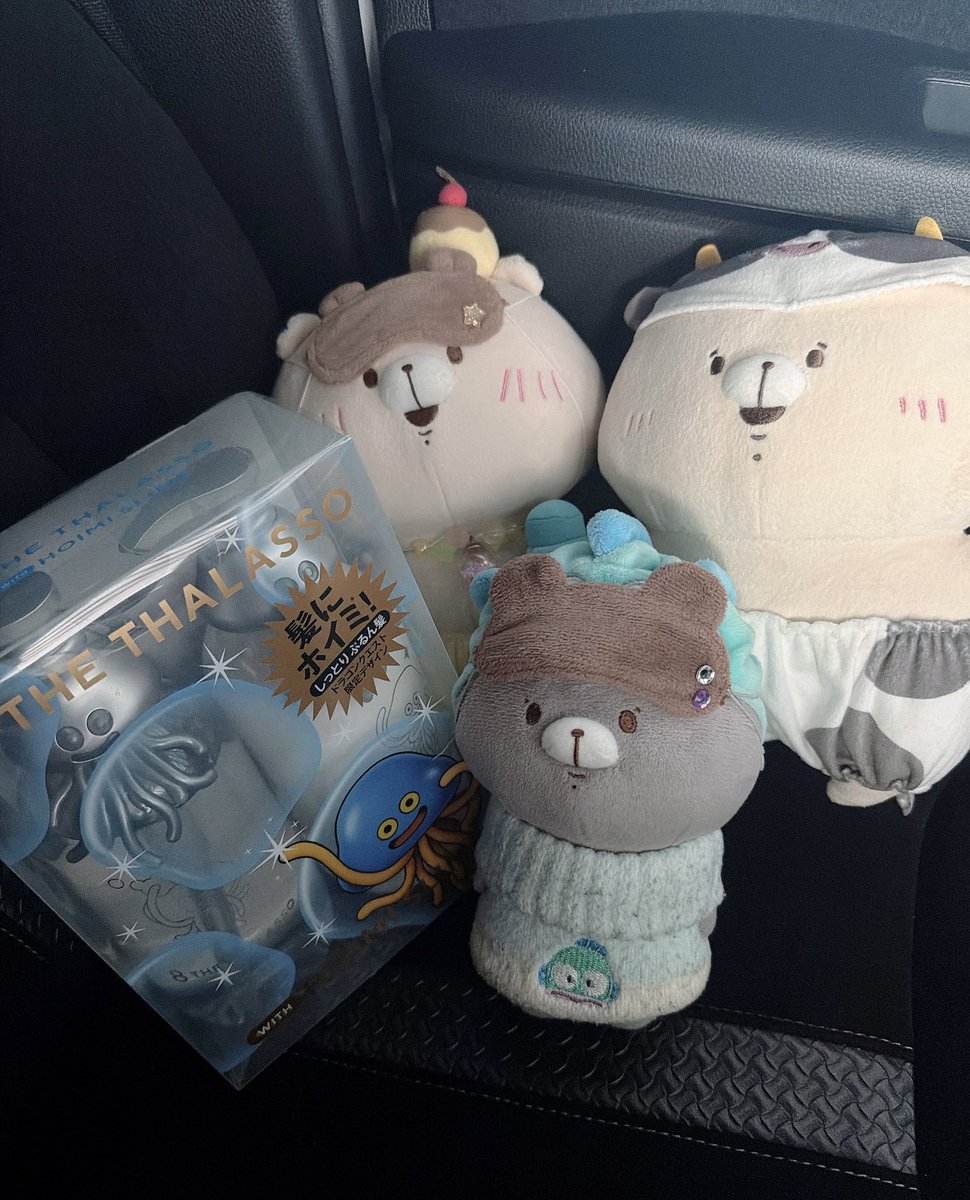 kmtk9l8htm's tweet photo. 開店1時間前からウエルシア並んでやっと買えました😭
　
入荷5個で並んでる人だけで完売🥲

心細かったからこの子達について来てもらった🥰

ありがと☺️✨

#ともだちはくま
#さいきたむむ https://t.co/ptVWQzltCY