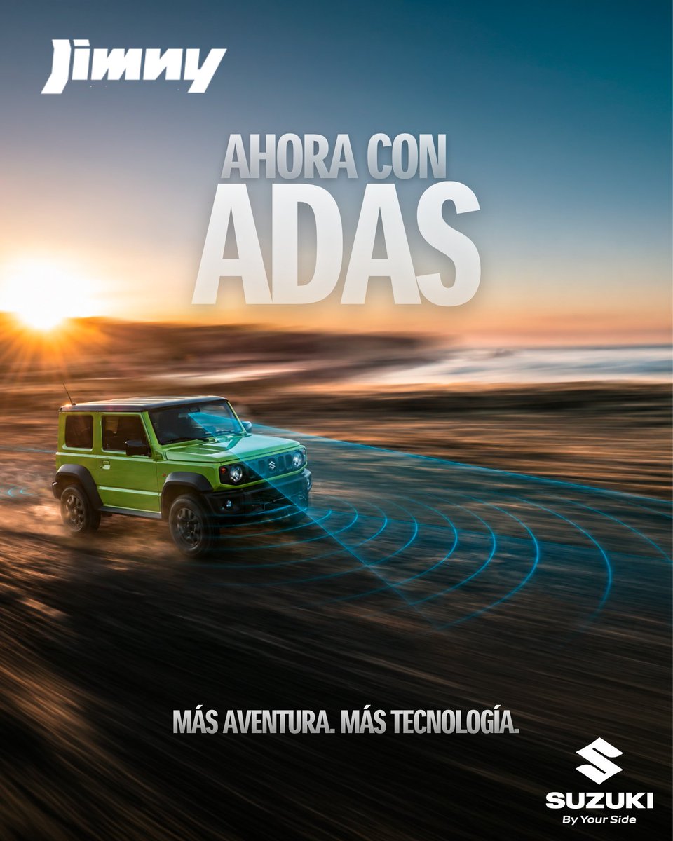 Suzuki_Mex's tweet photo. 🚗🇲🇽🇯🇵 JIMNY 2027 ahora incorpora tecnologías ADAS para que explores con mayor confianza cada aventura. 🌿
#SUZUKI #SUZUKIMexico #JIMNY #OffRoad #TodoTerreno#4x4 #AllGripPro https://t.co/b0wAMINyZo