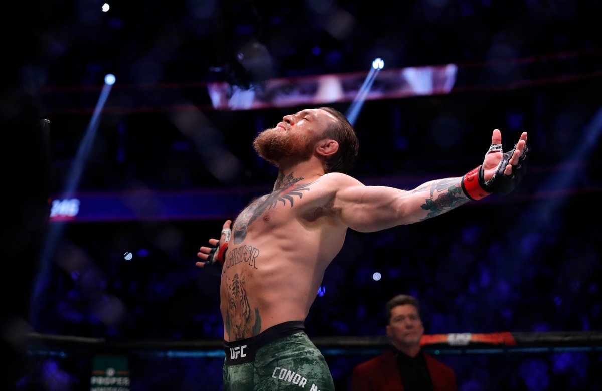 ufc's tweet photo. The return of the Mac 🇮🇪

@TheNotoriousMMA finally makes his return to the Octagon at #UFC329!

[ LIVE JULY 11 at 9pmET on @ParamountPlus ] https://t.co/VgHNIWHofB