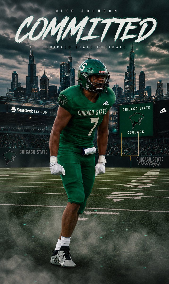 JohnsonM1ke's tweet photo. I’m Blessed to announce that I will be continuing my academic and athletic  career with @Chicagostatefbf  thank you  @CoachLGibson @BobbyRome for the opportunity. Thank you for all of the help I’ve had along the way from @JHill_PSU @KINGPERFORMANCE @markduda73 @RayDayton3 etc. https://t.co/F57mzaiM7I