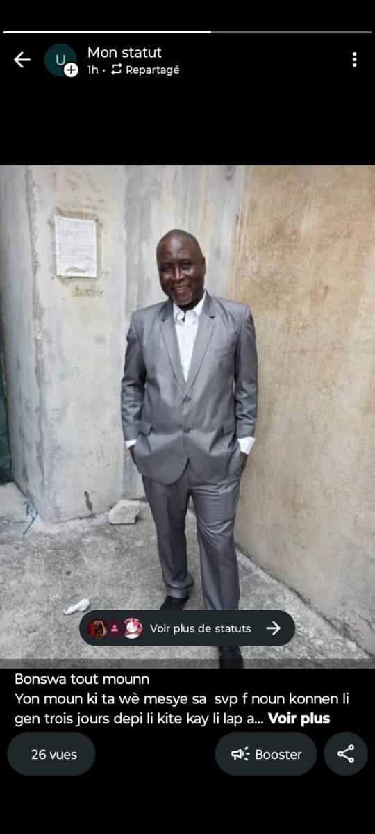 PierreGely5937's tweet photo. Mesye Darloze François sòti Lakay li depi madi maten,li poko rejwenn wout lakay li, jis jodya,Fanmi an ap relel sou telefòn li paka jwenn li, fanmi François mande nempòt Moun ki wèl mennen li, Nan yon estasyon radio oubyen komisarya ki pi prè a.Mèsi pou byenveyans Nou. https://t.co/YiZuLOrHaF