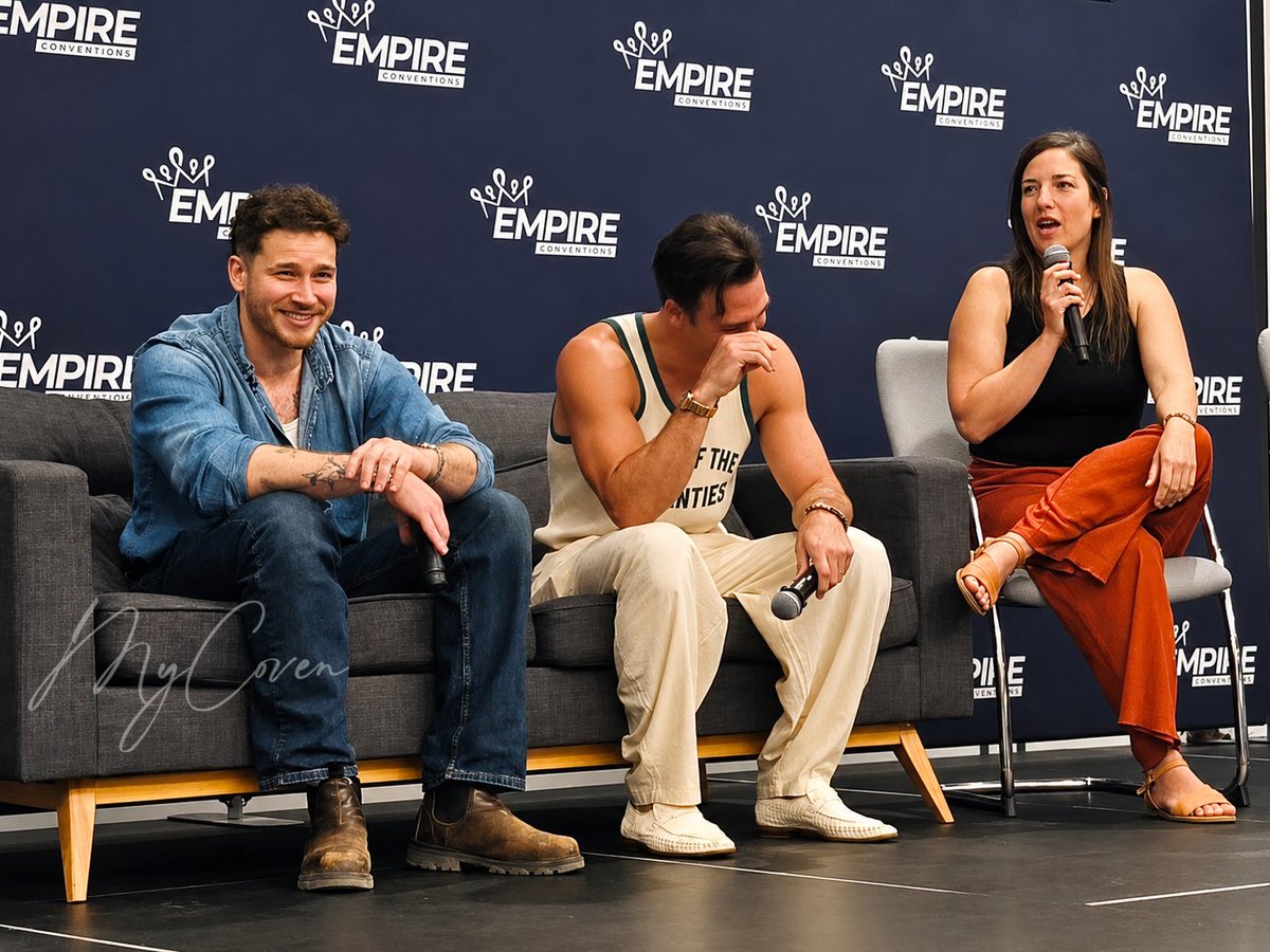 SPNEurope's tweet photo. Oliver and Ryan during their Sunday panel at Saving Lives Con 2 @empireconventions #evanbuckley #eddiediaz #oliverstark #ryanguzman @911onabc #slf2 https://t.co/mWASWJPYTV
