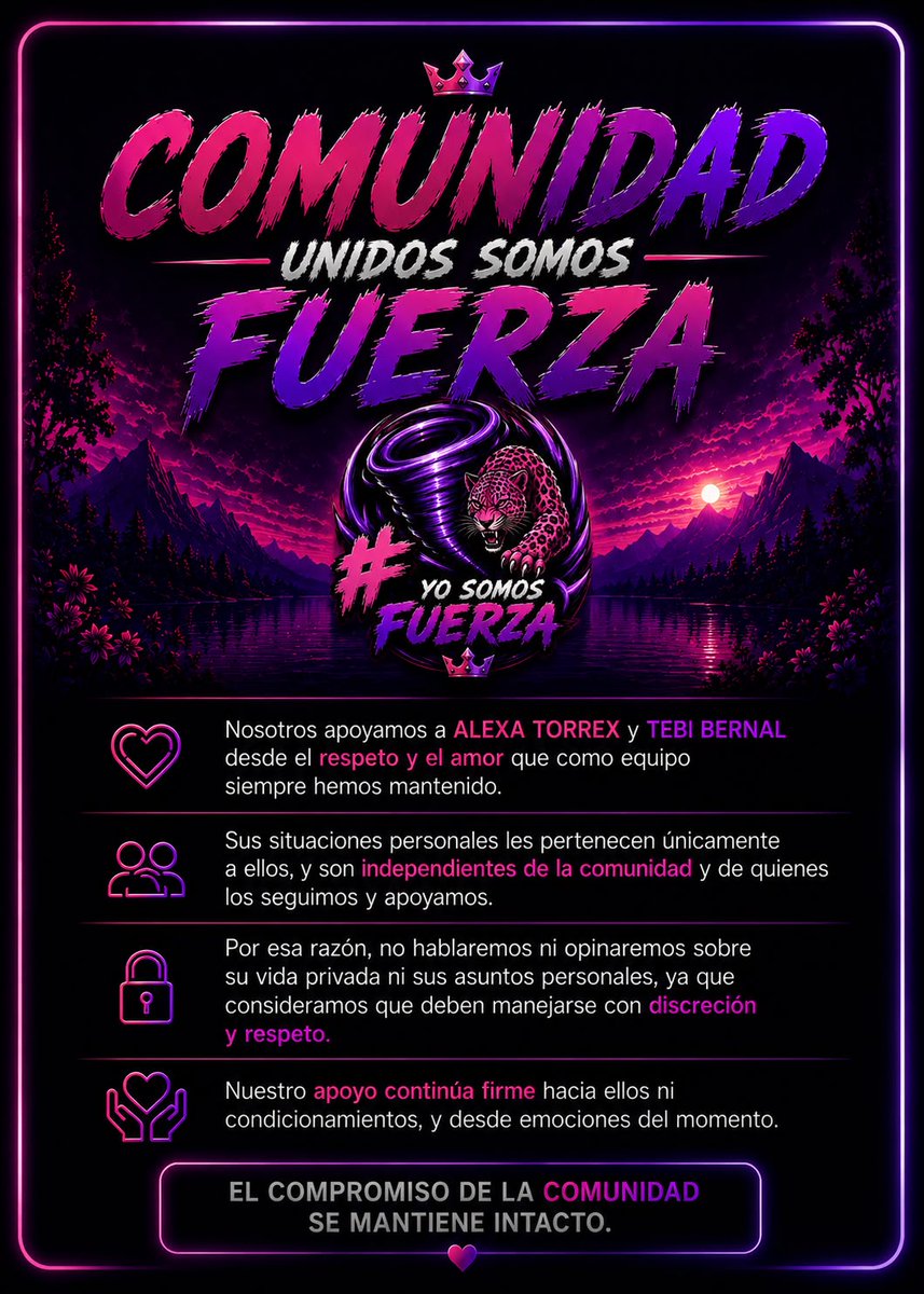 UnidSomosFuerza's tweet photo. #unidossomosfuerza #viral @UnidSomosFuerza #Divafamosa #TorbellinoMorado #TeamAlexaTorrex #JaguarMorado #tebivzlafans #exalebis #Teamgogo #sofiajaramillo @alexatorrexx  #JaguarMorado #nohate #tebivzlafans #exalebis #tebibernal #cesar #zvdiegovz https://t.co/RywSbLNh8f