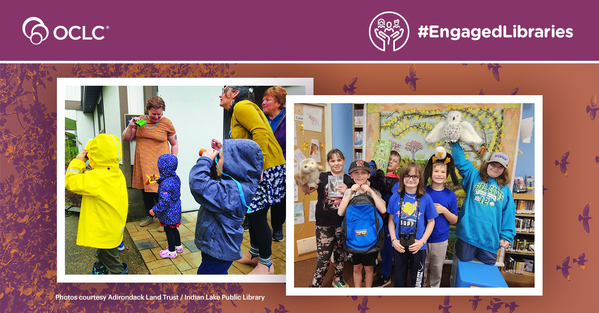 OCLC's tweet photo. #EngagedLibraries move communities outdoors. 🐦⬛ The Adirondack Land Trust partners with local libraries, like Indian Lake Library, to offer free birdwatching kits that include a backpack, binoculars, field guides, and tip sheets.
➡️ Read more: https://t.co/cUd70DfFGm https://t.co/iZPqcOhXjn
