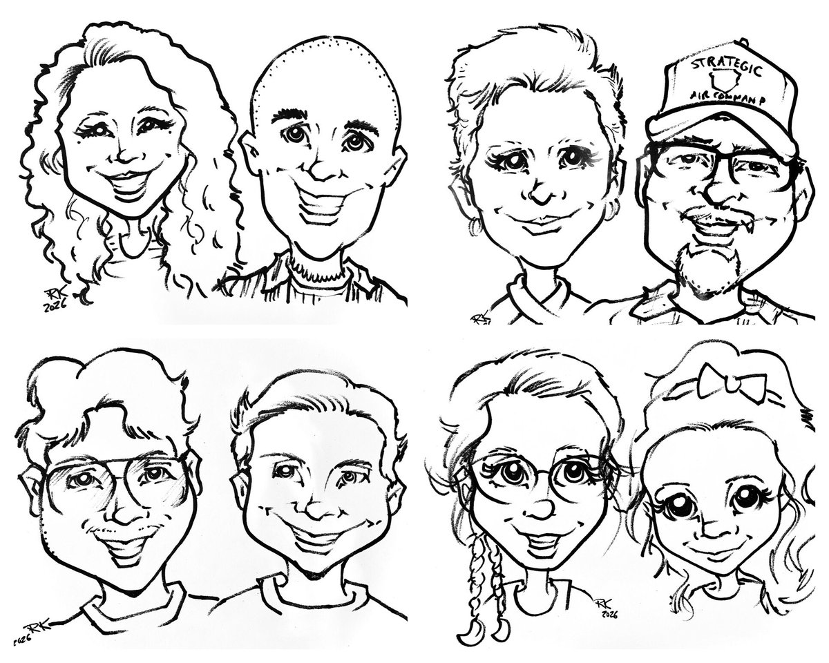 raykuchinka's tweet photo. Had a great first day #drawing #caricatures at @WAHFPA, I’ll be back Friday, Saturday and Sunday. Keep your ears open for some strolling harmonica playing! https://t.co/VUQfutSdWQ