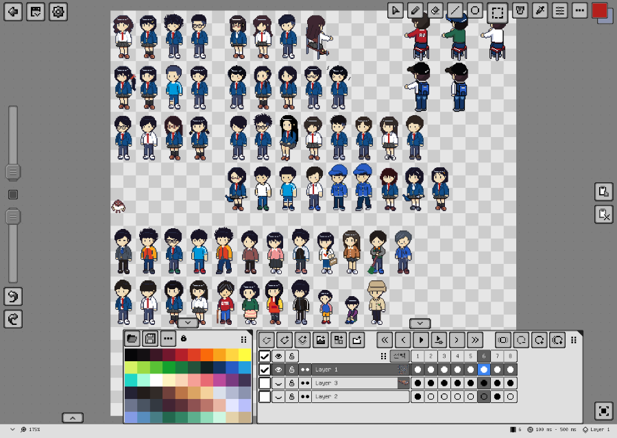 velupix's tweet photo. I’ll probably be drawing some new NPCs today.
My art skills still have a long way to go, but it’s been really fun.

#gamedev #indiegame #devlog #ゲーム開発 #インディーゲーム https://t.co/mYGVF2Q7Zo