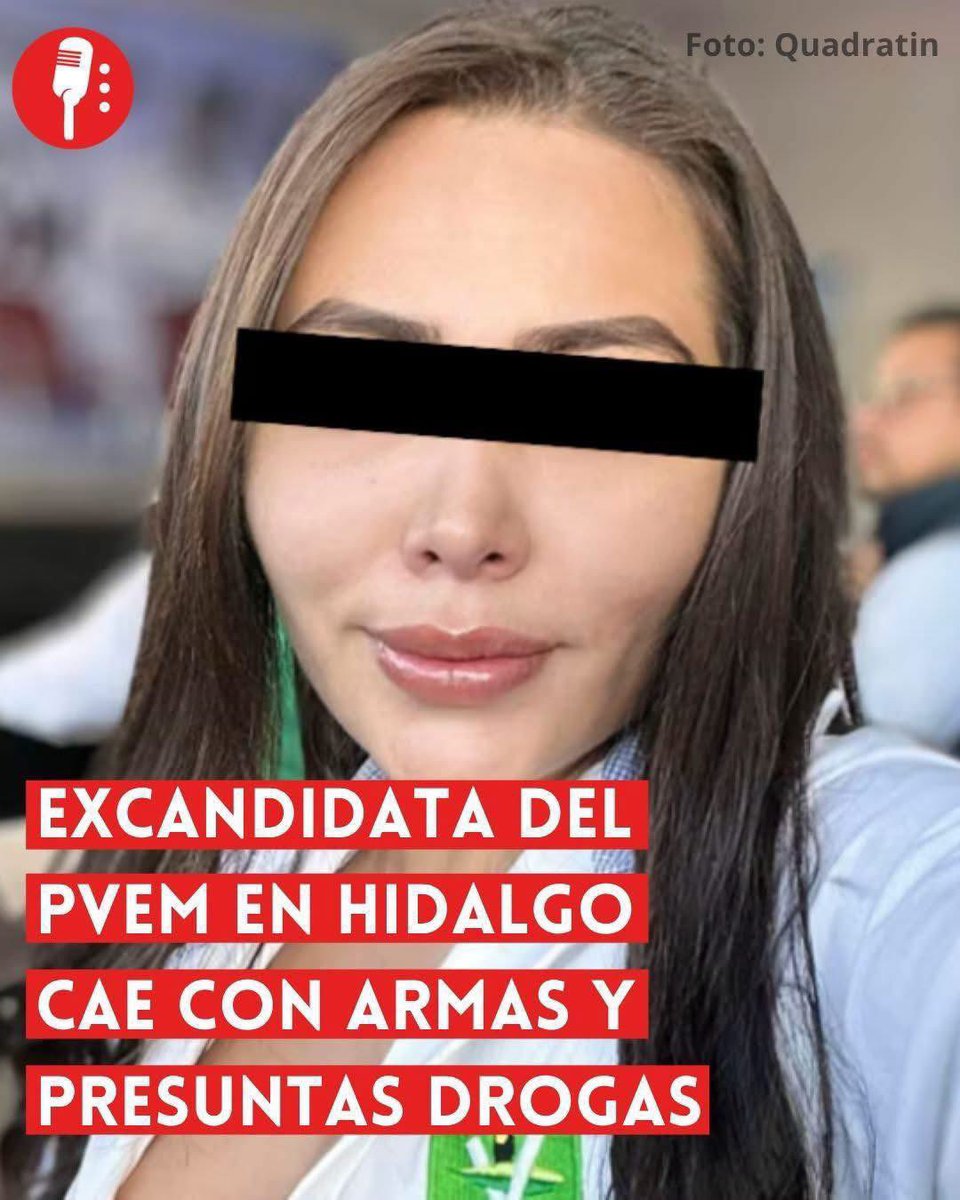 YosoyPedrero's tweet photo. 🚨 OJO: EXCANDIDATA DEL PVEM EN HIDALGO CAE CON ARMAS Y PRESUNTAS DROGAS

La excandidata a diputada local del PVEM en Hidalgo, Fátima "N", fue detenida por elementos de la Agencia de Seguridad del Estado de Hidalgo luego de que presuntamente realizara disparos al aire durante un tianguis ganadero en el municipio de Tetepango. 

https://t.co/9Ec1JYu60y