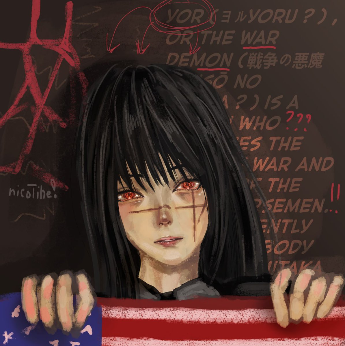 Nicotine_qe's tweet photo. #yoru #chainsawman #wardevil https://t.co/9wd59JKuoi