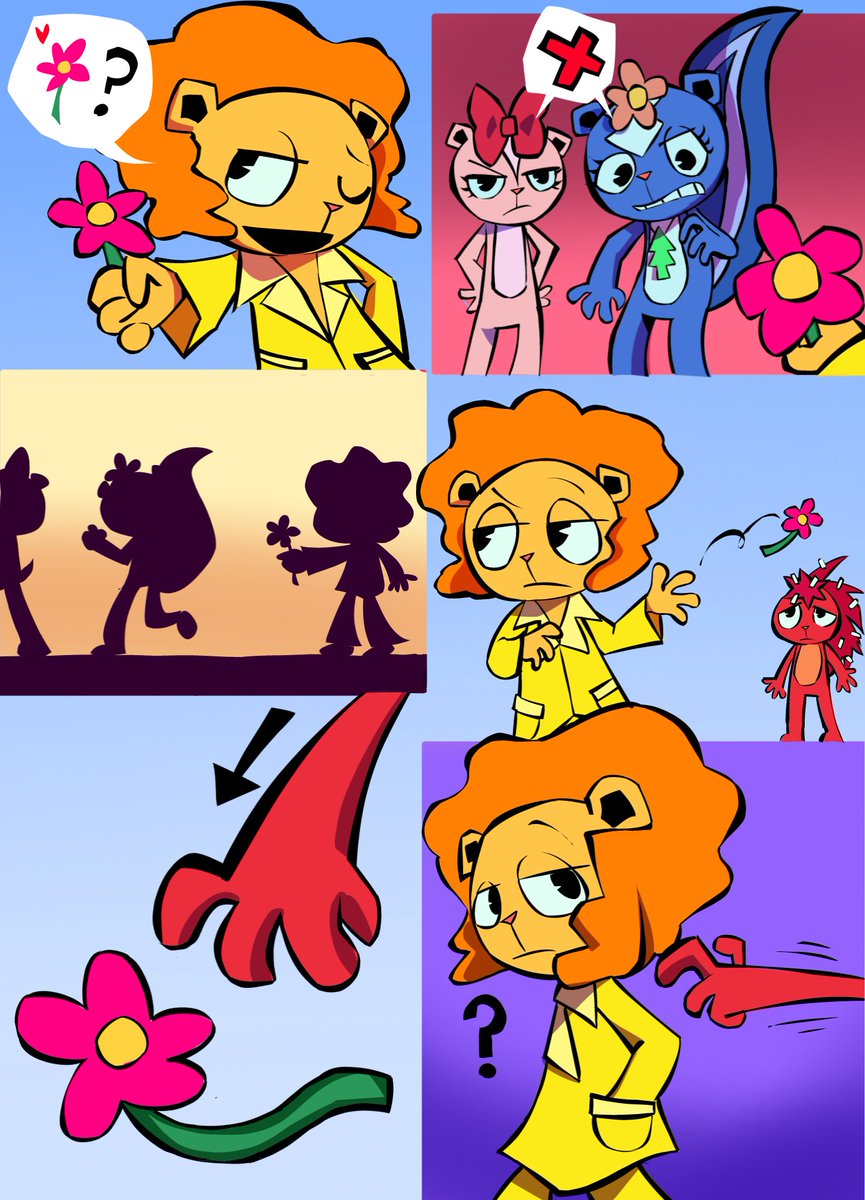 AbrobaMira71329's tweet photo. Flaky x Disco Bear
yes fall for my propaganda and brainwashing
#htf #happytreefriends #flaky #discobear https://t.co/PYWQNUeEaR