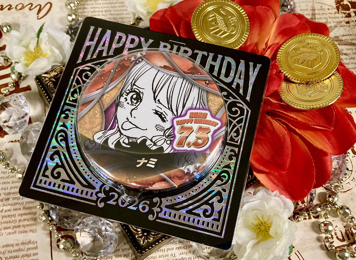 新商品】原画商品 『ONE PIECE』 バースデイ缶バッジ ナミ 550円(税込