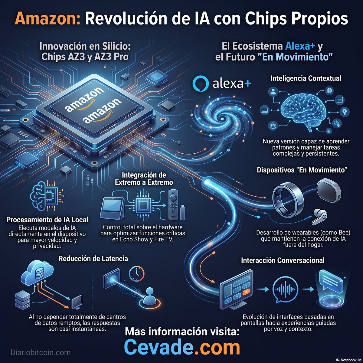 CeVaDe's tweet photo. Amazon: Revolución de IA con Chips Propios
📍 #Infografia #Noticias #Amazon #Alexa 
💾 https://t.co/nV2coqSHTc
📢 Atte. Cesar Vallejo de la Torre https://t.co/WxZVB0QRiY