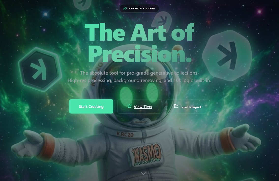 KasmoSupport's tweet photo. 🚀 MISSION CONTROL REPORT, KASMONAUTS! 👩‍🚀

The internal testing phase of the KASMOnauts NFT Studio has been a massive success — thanks to the Kaspa community!

**The Open Beta is starting soon!** 🚀

This is a dedicated art and collection preparation tool — not a deployer or minting platform.

Born in the Kaspa ecosystem by the KASMOnauts, it was built to serve NFT creators across the entire blockchain space.

😇While the base version will allways be free as long sustainable possible... in the beta phase all pro functions will be availlable for everyone! 😍

Build complex collections with ease using advanced no-code tools:

- Advanced trait logic & linking (no coding needed)  
- Smart rarity tools & flexible supply modes  
- Stunning Random Preview Generator + Trait Inspector  
- Pro vector rendering, FX support & seamless exports (KRC721, ERC721 + Metaplex ready)  
- auto GIFs  
- and much more

Once your collection is ready, simply export and deploy at your favourite platform (https://t.co/4kMqUu0cMT or anywhere that supports these standards).

Stay tuned — we’ll share the exact launch date and access details very soon.

Who’s ready to start creating in the Open Beta? Drop a 🚀 below!

_______________🚀🚀__________________

Huge shoutout to the projects and artists who helped shape it:   @BTC_Maxi_Tears and the BMT collection (first collection fully prepared with the tool and already live on Kaspa!), @Kaspa_is_Shite (which recently prepared and helped a lot in finetuning),   @Spudzbynotshore (Spudz) and many more legends from the ecosystem. Your feedback was incredible! 🎨✨

#Kaspa $KAS #KASMO #Kasmonauts #NFTStudio #NFTArt #community #nft #art #tool #unique #webapp #kasmo #creative #nftart #kasmos #nfts  

DYOR, NFA, LFG!  
The KASMOnauts Collective 🛰️