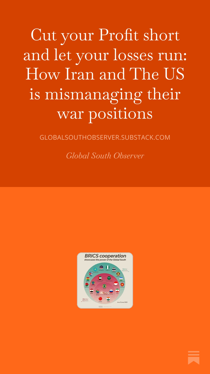 BrotherhoodHOF's tweet photo. A careful observation of the situation between the US/Israel–Iran war will show you a definitive fact: Iran lacks the capacity to consolidate a win, and the US lacks the capacity to manage its loss. 

https://t.co/OrAqQBquYC https://t.co/jUO1uSmm8H