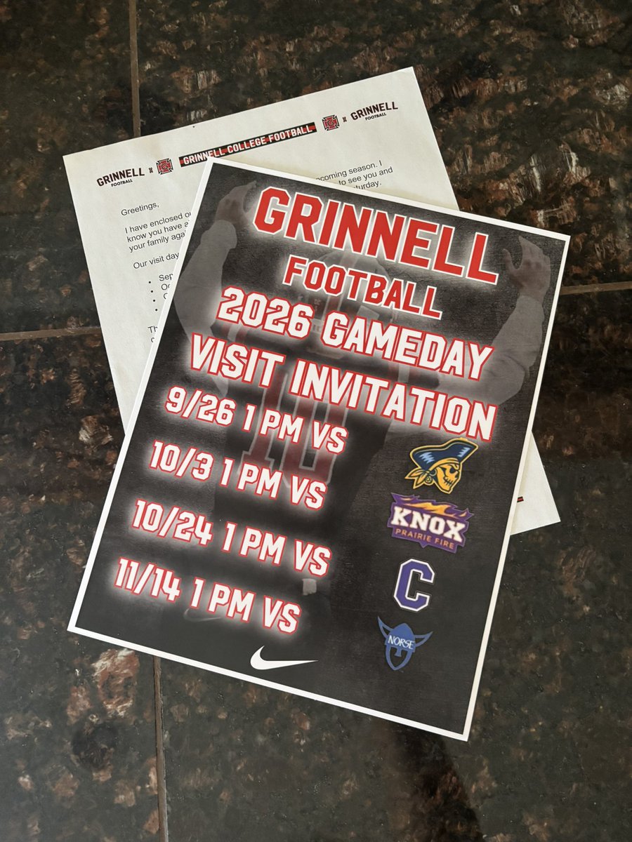 Keagan_Ayala85's tweet photo. Thank you so much for the gameday invite @Grinnell_FB!!! 
@Tos93 @GP_Recruiting @GPRHIGHLIGHTS @Coach_MThompson @Hunterh24 @CoachMGibson @CoachBlalock44 https://t.co/JzzUJOjDl1
