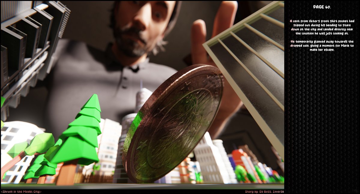 MShrinky's tweet photo. [Shrunk in the model city]

-A brilliant, young woman decides she needs a vacation from her normal life for a week. She goes to her parent’s house where she has set up a shrink ray and a model city. No one knows she’s there. What could possibly go wrong?

#SizeTwitter #SizeArt https://t.co/9jAbFdggTE