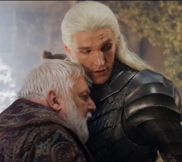 westerosies's tweet photo. Simon Russell Beale and Ewan Mitchell behind the scenes of #HouseOfTheDragon Season 3. https://t.co/t348EXenO1