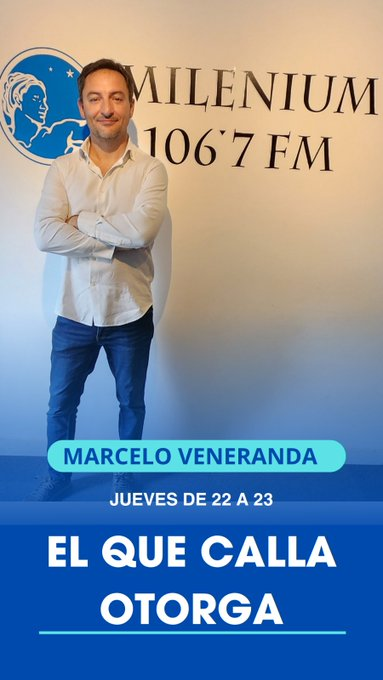 vocacionxperiod's tweet photo. 📌JUEVES 22 H - @fmmilenium 
🎧Arranca #ElQueCallaOtorga con la conducción de @mveneranda 
✅Conversaremos con @AlexCampbellOK, Senador bonaerense del PRO + María Cecilia Goracy, Licenciada en Administración Pública, representante sindical de @ateprensa en @CNEA_Arg 

📻106.7 FM https://t.co/ttreo5pSGq