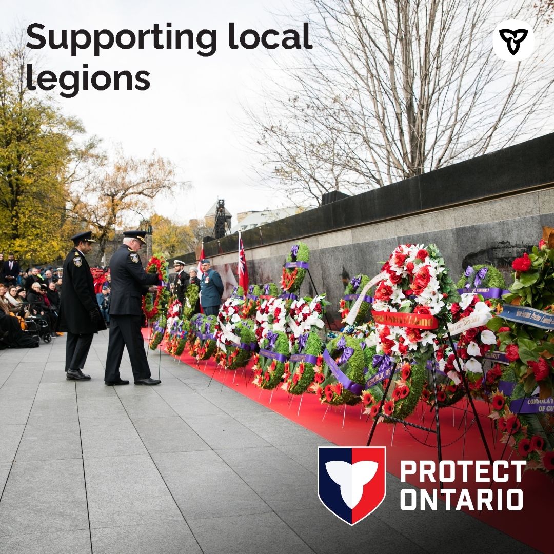 PBethlenfalvy's tweet photo. Royal Canadian Legion branches play an essential role in supporting veterans and commemorating the men and women who fought for our freedom.

Our government is proud to support their important work by providing full liquor sales licence fee rebates to eligible Legion branches.

 @douglasdowney, @BramptonGraham, @fordnation