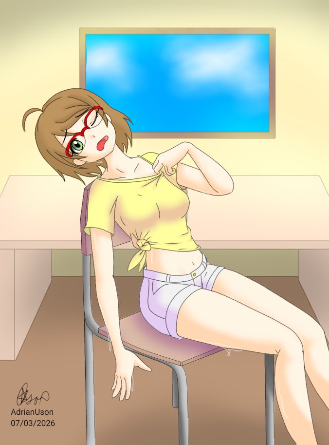 uson_adrian's tweet photo. [2026 Drawing]
Here is my drawing for the month of May 🥳 (Late post 😭)

Here it is: Ako during heatwave! 🥵

This is exactly what I felt during the month of May where the temperature rose to 46°C 🔥

I'm bad at drawing backgrounds, so I guess this is a good start 😅✨
#土屋亜子 https://t.co/xusYaauFs0