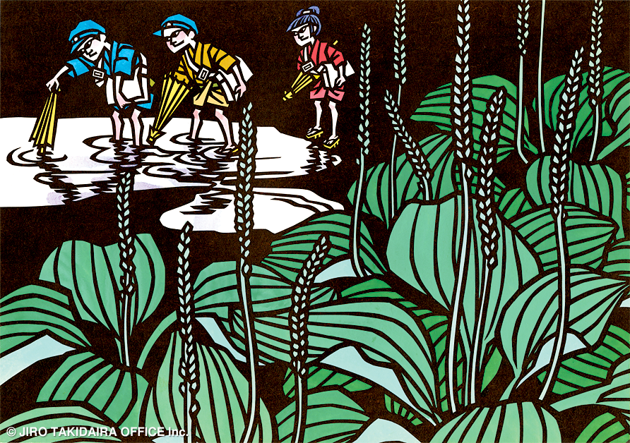 takidaira's tweet photo. a295

おおばこ ＜Obako (Plantain)＞ 1976年 きりえ／和紙・洋紙、墨・水彩 22.1×31.4cm
#JiroTakidaira #滝平二郎 https://t.co/Blgb7mdkSf