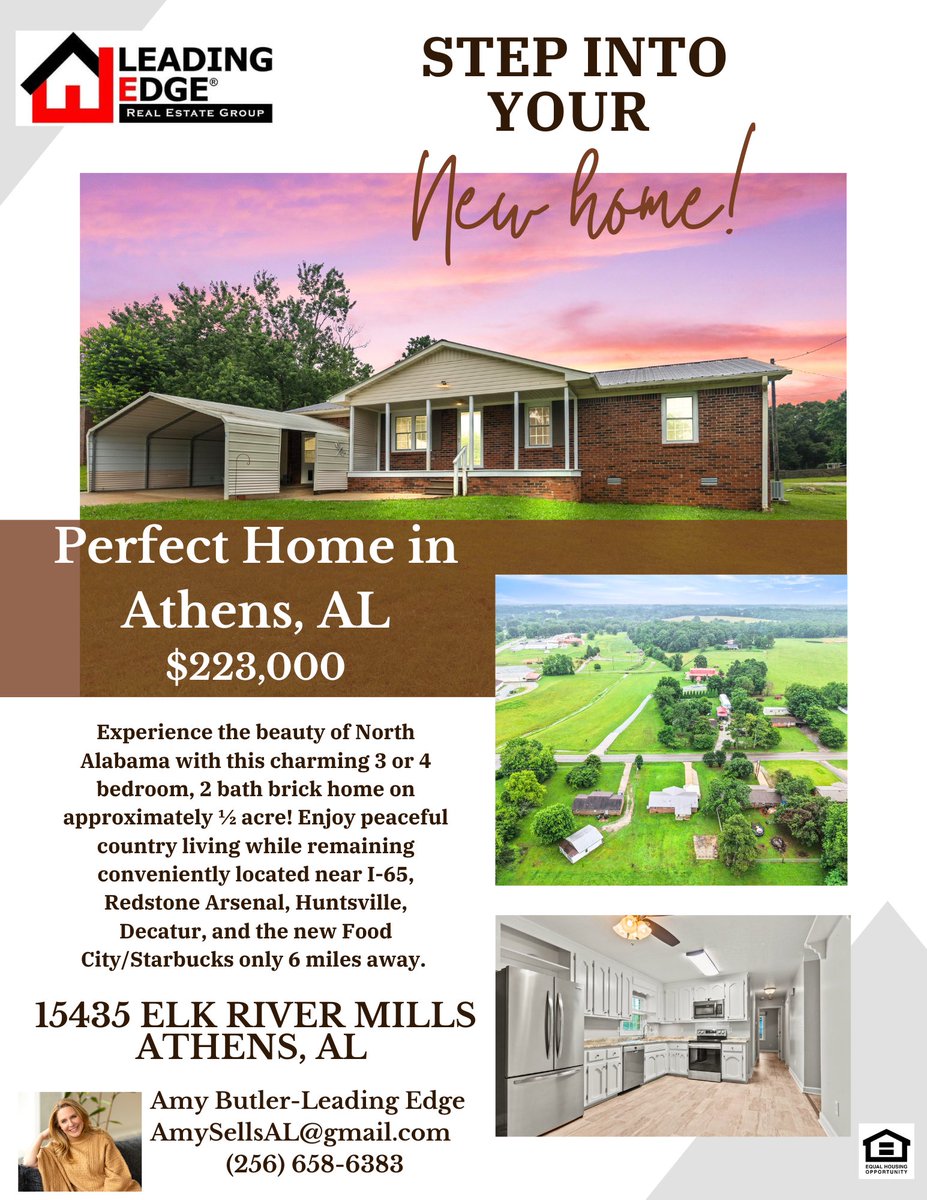 NorthAL_Realtor's tweet photo. 👩🏻‍🦰 Amy Butler
🏠 Leading Edge Real Estate
📲256.658.6383
💻AmySellsAL@gmail.com https://t.co/5YDxp4Ofuz