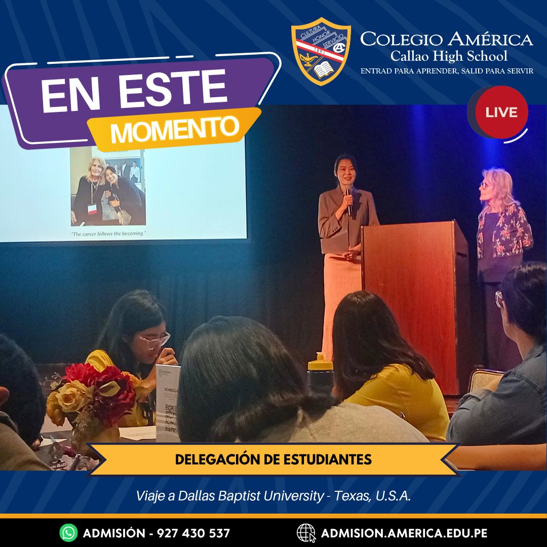 AmericaCHS's tweet photo. 🕑 EN ESTE MOMENTO 🕑 Luego del desayuno en el campus y un tiempo de devocional enfocado en el liderazgo de servicio, vienen participando en sesiones académicas y de inglés; además, tuvieron un significativo encuentro con el Cónsul del Perú.

✨ (ACTUALIZADO – 11:30 A.M.) ✨ https://t.co/zdqiRPo1D7