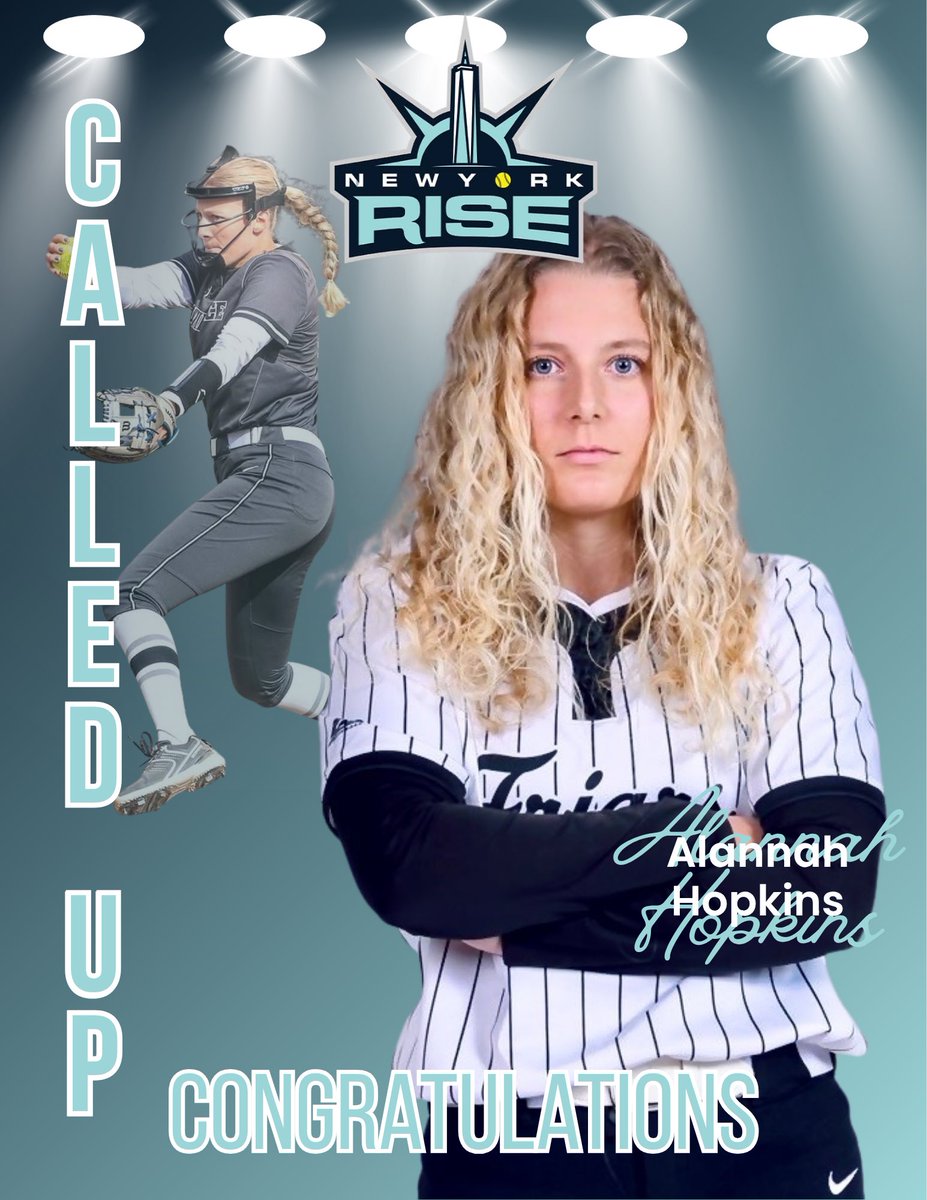 PSLDofficial's tweet photo. Alannah Hopkins has been called up to play with the New York Rise for this weekend’s series vs. the Kansas City Diamonds!⬆️🗽🥎 https://t.co/zW3E8Oj6na
