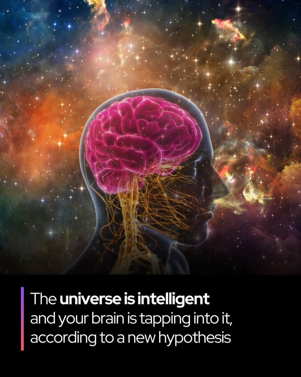 scitechgirl's tweet photo. 🧠 Your Brain May Be Tapping Into the Universe’s Hidden Intelligence

What if your brain is less like a computer... and more like an antenna?

Biophysicist and mathematician Douglas Youvan proposes that intelligence may be a fundamental property of the universe, with the brain simply tuning into a hidden "informational substrate" woven into space-time. According to his idea, our thoughts may come from accessing this deeper layer of reality rather than being created by neurons alone.

It's a fascinating—but highly speculative—hypothesis that challenges how we think about consciousness, intelligence, and even AI. It is not an established scientific theory, but an idea that has sparked discussion and debate.

Source:
Youvan, D. (2025). Interview featured in Popular Mechanics: “Is the Universe the True Source of Intelligence?”