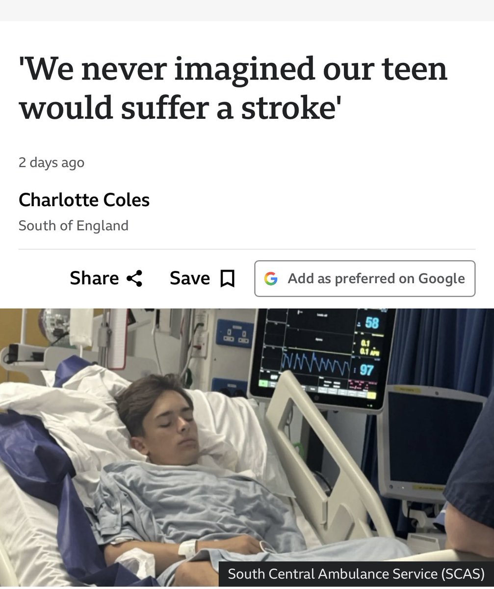 toobaffled's tweet photo. A mum whose 15-year-old son suffered a life-changing stroke has warned "it can happen to anyone" .. 

.. Anyone who’s had the vaccine that is .. https://t.co/t7pbUzeAZC