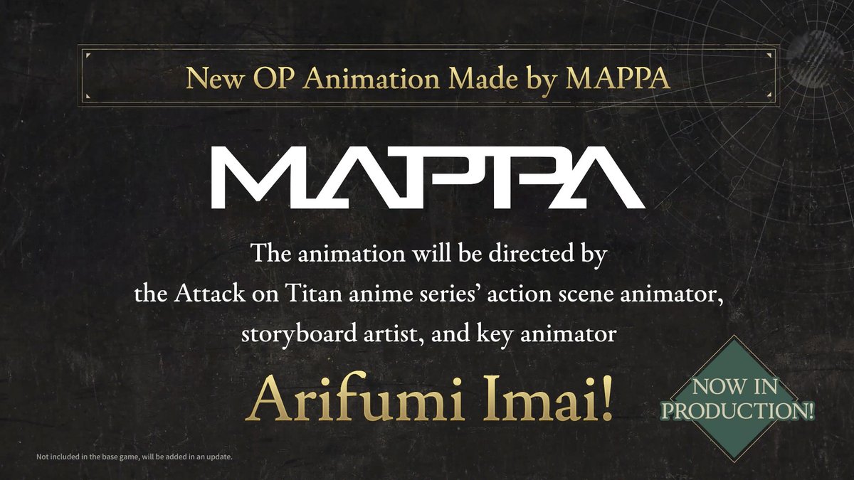 KoeiTecmoUS's tweet photo. #AttackonTitan3's opening movie will be produced by MAPPA , the animation studio that worked on Attack on Titan: The Final Season.

**The opening animation will not be implemented at launch, but will be added to the game in a future update.**

#AttackOnTitan #MAPPA https://t.co/FIx8zJmziP