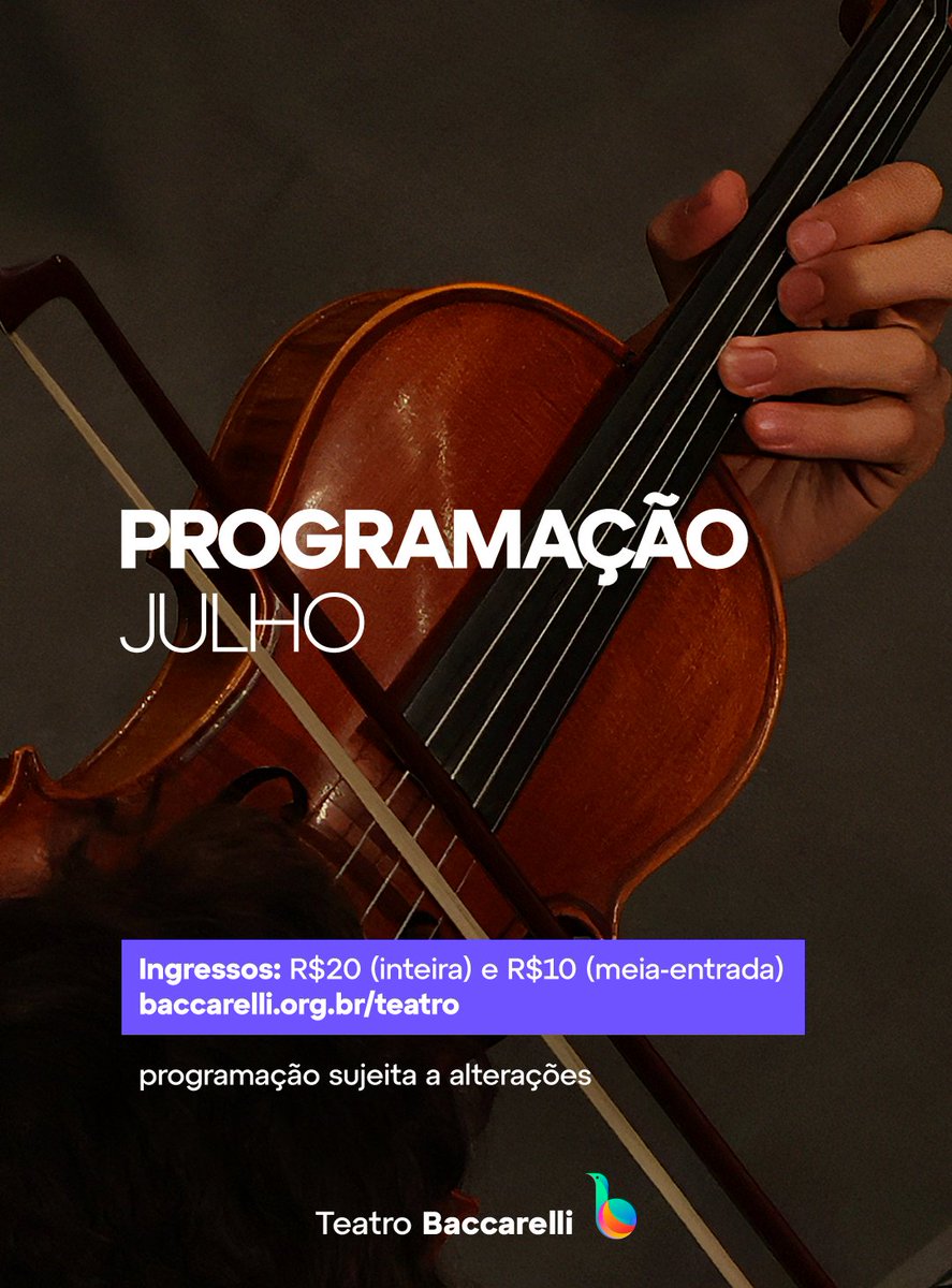 instbaccarelli's tweet photo. Julho abre as portas no Teatro Baccarelli com muita música, apresentações orquestrais, canto e convidados incríveis. Vem com a gente! 

Garanta seus ingressos no link: https://t.co/l2lEUKDDTw https://t.co/jZU65pWz3H