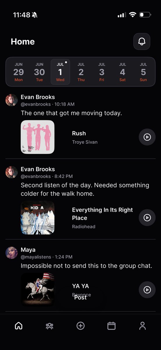 johnwazow's tweet photo. I've never understood why Spotify never went full social. I guess someone has to.

What are you listening to today? https://t.co/ceTWwFkSpI