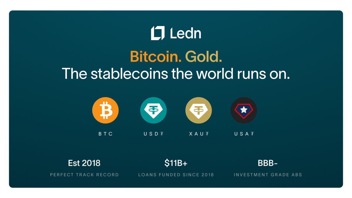 milkroaddaily's tweet photo. There's constant argument about Bitcoin vs gold.

But honestly, a smart move could be to just hold both.

Here's why:

Gold has been a store of value for over 5,000 years. It's a $20 trillion asset class. It doesn't correlate with equities. It doesn't have earnings risk. It just holds purchasing power across centuries.

Bitcoin has done something different. Fixed supply. No sovereign issuer. Fully portable. The hardest money our generation has ever produced.

They're not competing. They're complementary.

Gold gives you stability across long time horizons. Bitcoin gives you asymmetric upside with the same hard money properties.

But here's the problem:

Holding both has always meant fragmentation.

Bitcoin on one platform. Gold exposure through ETFs or physical storage.

This creates friction and inefficiency.

And this is exactly what @hodlwithLedn is trying to solve.

Ledn has just added Tether Gold (XAU₮) to the platform. Now on the same platform as your Bitcoin:

→ Hold BTC and XAU₮ in one place
→ Trade across BTC, XAU₮, USD₮ and USA₮
→ Borrow and repay loans in USD₮ or USA₮

More details below 👇