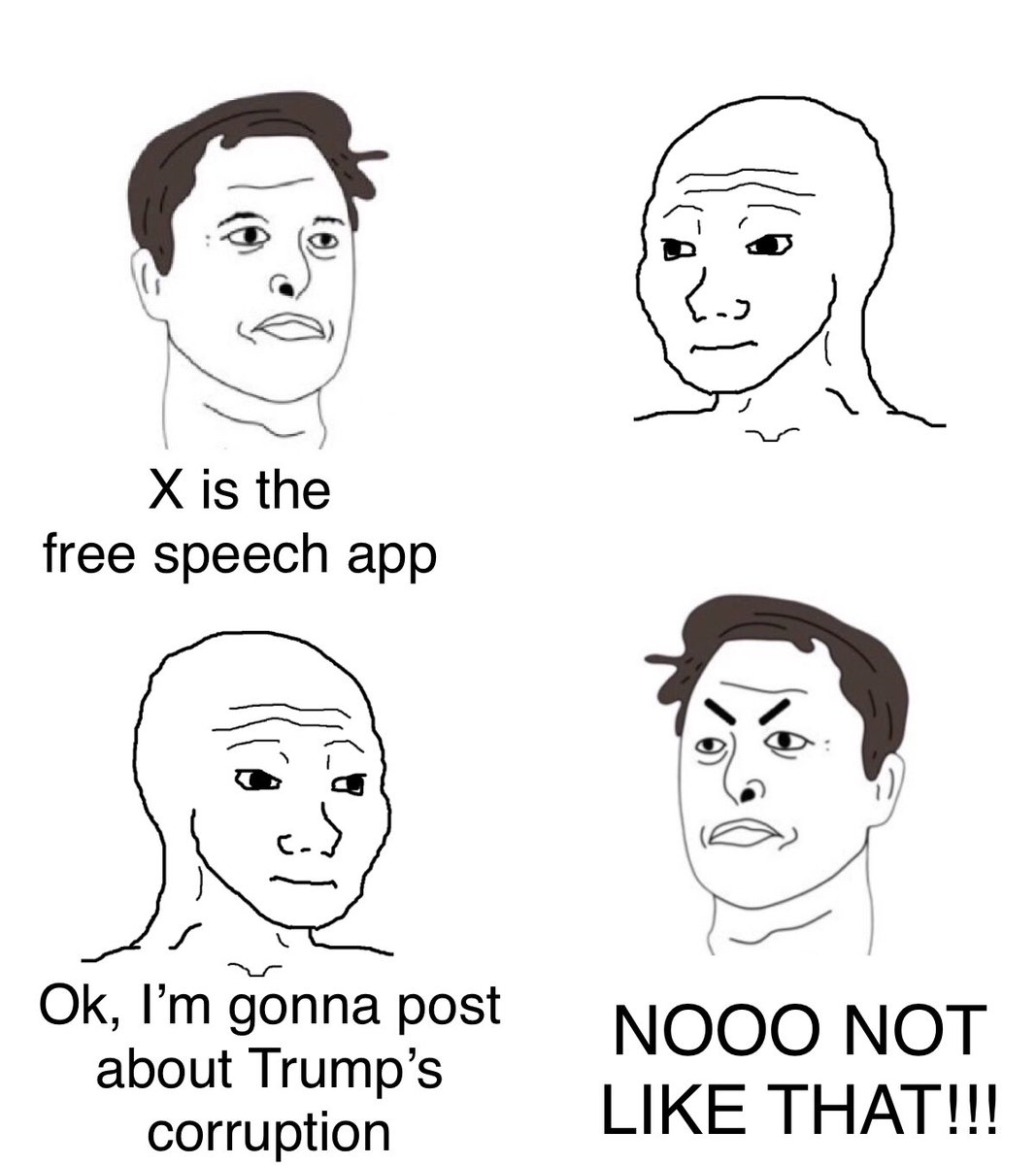 marionumber4's tweet photo. The “free speech app” when you report on Donald Trump’s corruption https://t.co/cCV7tyhZJZ