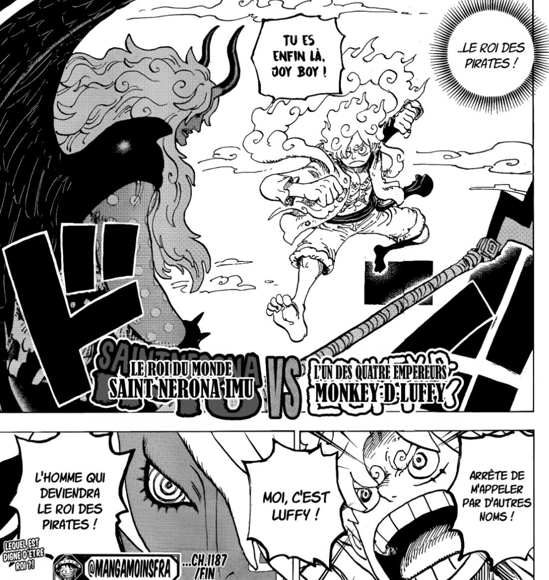 OnePeak0's tweet photo. L’opposition du roi du monde soumis contre le futur roi des hommes libres (les pirates) 

Quel chapitre XXL pour les bandeur de combat que nous sommes 

Prochain chapitre ça me fend le ciel en deux la, mettons Luffy au même niveau que le roi du monde

PEAK 🔥🏴‍☠️ #ONEPIECE1187 https://t.co/ANp0p1fOoW