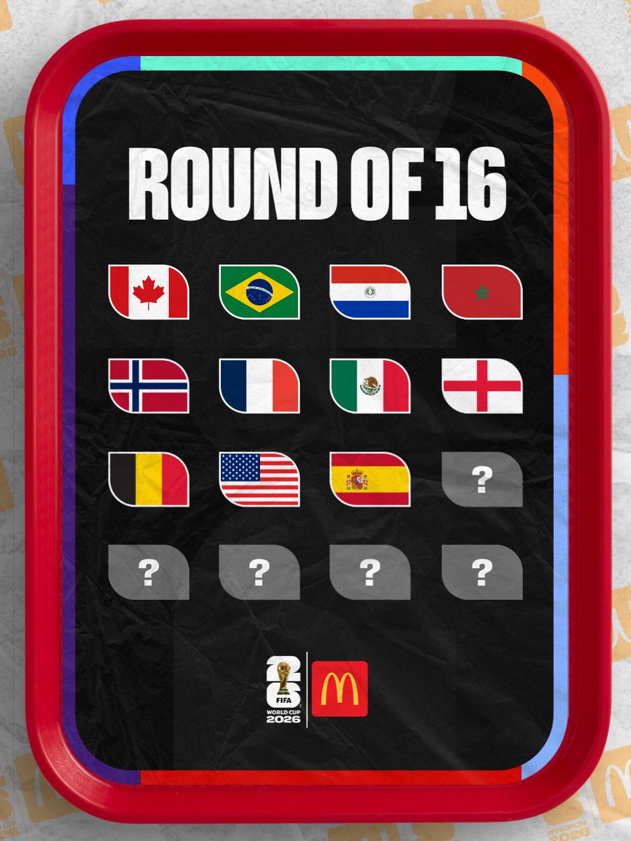 FIFAWorldCup's tweet photo. Only five spots remain. Who's next? 🏆

#FIFAWorldCup #Qualified @mcdonalds https://t.co/KpvgFlpvsa