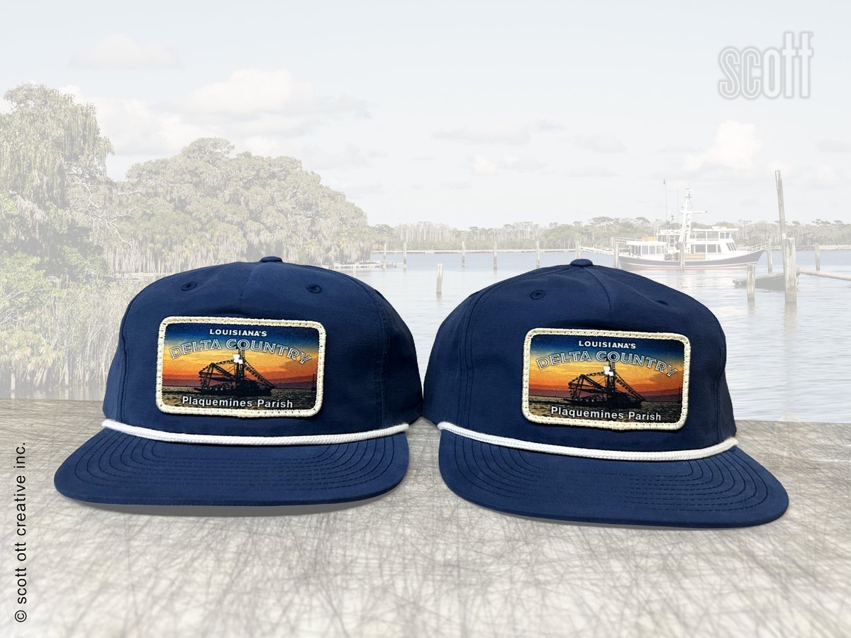 scottottcreativ's tweet photo. Warning: You may start seeing these hats everywhere. 

We had a blast designing the logo, hats and swag for Louisiana's Delta Country – Plaquemines Parish Tourism, and we have to admit... the hats turned out pretty great.

https://t.co/jSTxwlEvKP

#ScottOttCreative #GraphicDesign https://t.co/tSo7UfeyMI