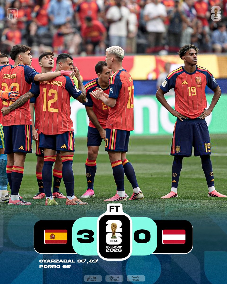 forcabarca_ar's tweet photo. 🔚 نهاية المباراة 🇪🇸🇦🇹 https://t.co/Z56JoBgqtM