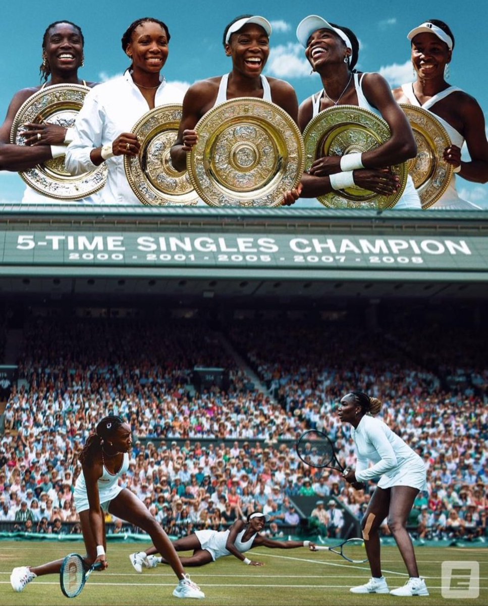 VeeSTARWilliams's tweet photo. You can't spell Wimbledon without Venus! The quest for more history begins tomorrow. ✨🤍 https://t.co/sEyc4czUbk