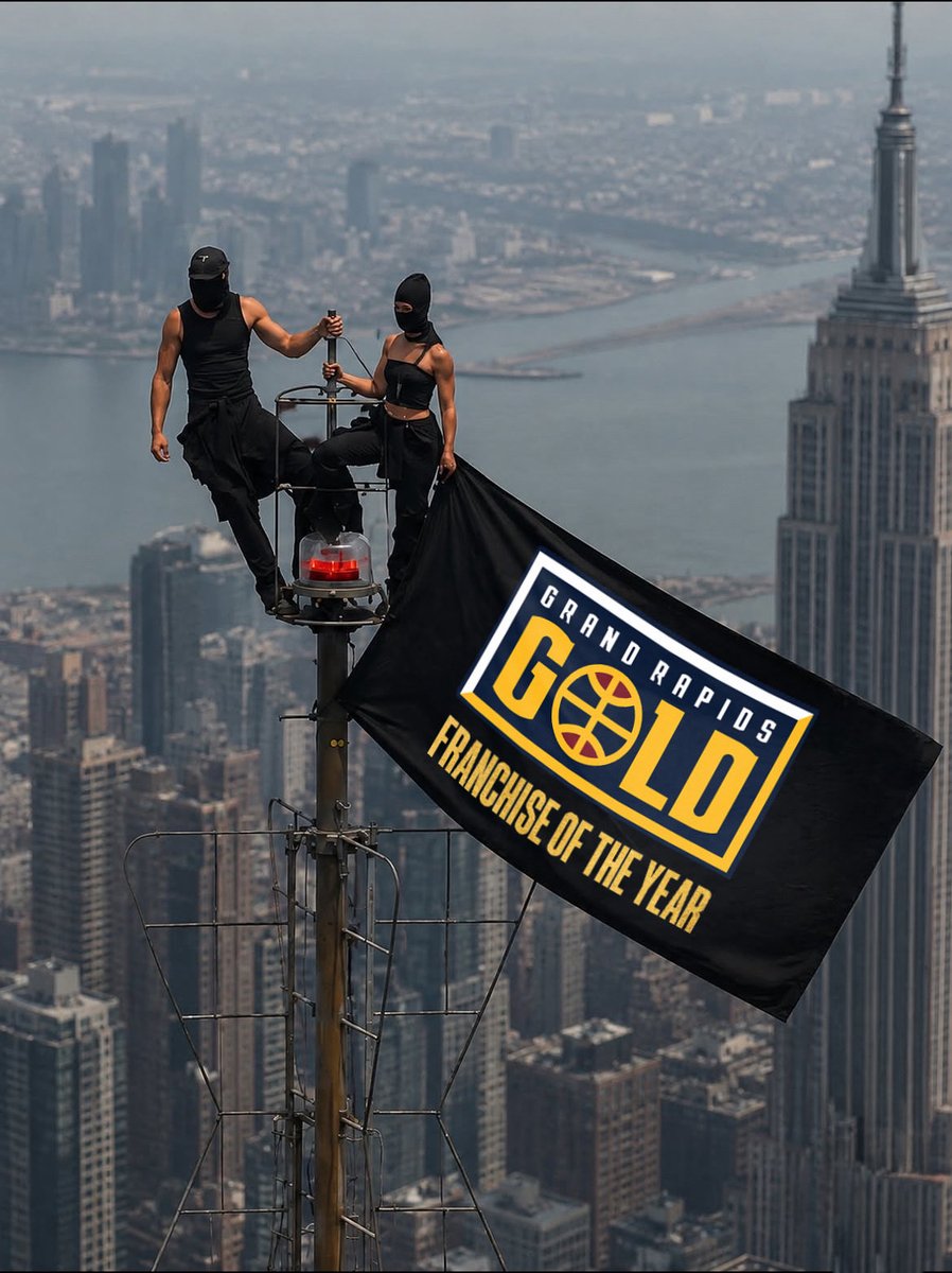 NBAGrandRapids's tweet photo. The Gold standard has officially reached new heights🏆 https://t.co/V5ZNHFzZYl