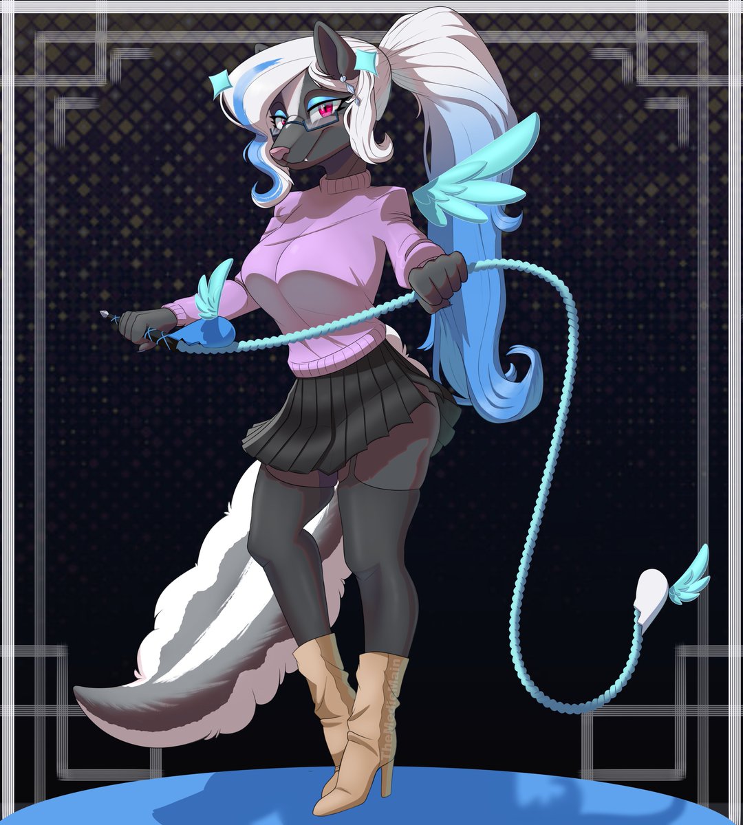 MedicMain336699's tweet photo. Commission from Vgen! Full body cell shaded art of Mephy, a magical skunk girl who belongs to Kumquat.

If you like what you see, try commissioning me on Vgen! :)

#furryart #furry #Vgen #Vgencoms #skunkfursona #furryartist #commission #Commissionsopen #commission_art https://t.co/d3foKvbmlN