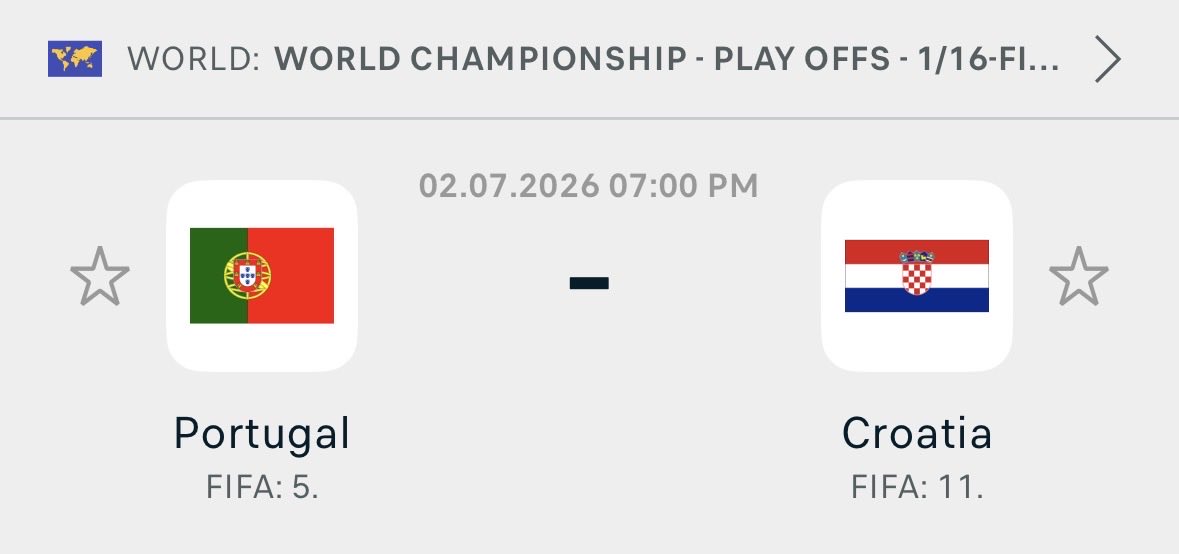 SideLineExperts's tweet photo. PORTUGAL/CROATIA SUPER MAX💣

Like + Message me to receive the winner!❤️⚽️

(This is not losing.) https://t.co/7igmyfTVqN