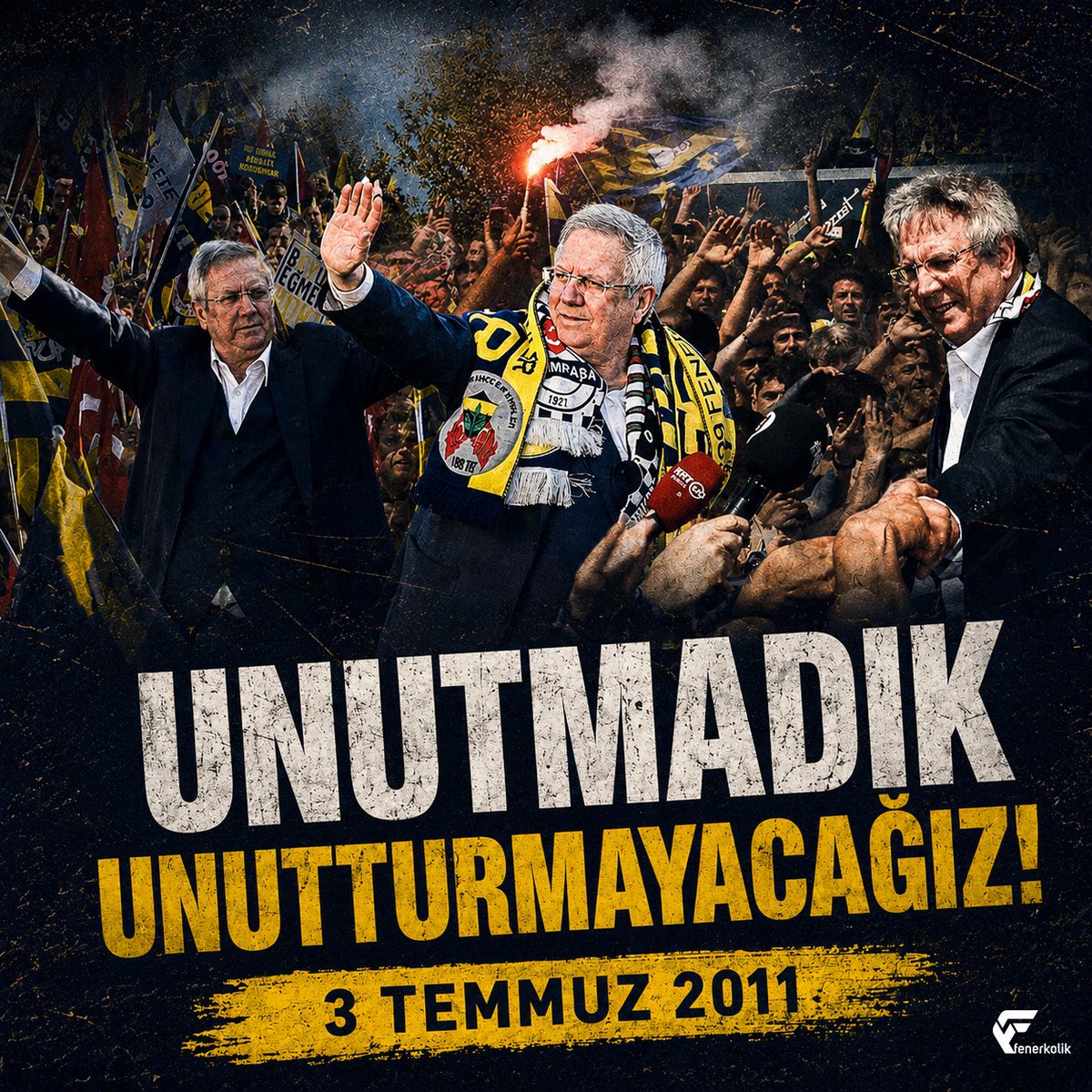 fenerkolikorg's tweet photo. 3 Temmuz 2011…

Bizi yıkacaklarını sandılar, daha da kenetlediler. O gün hedef alınan sadece bir kulüp değildi; milyonlarca Fenerbahçelinin onuru, inancı ve sevdasıydı. 

3 Temmuz 2011 sadece bir tarih değil; milyonlarca Fenerbahçelinin omuz omuza durmayı öğrendiği gündür.

15 yıl geçti… Ne unuttuk ne de vazgeçtik!

#3Temmuz #Fenerbahçe