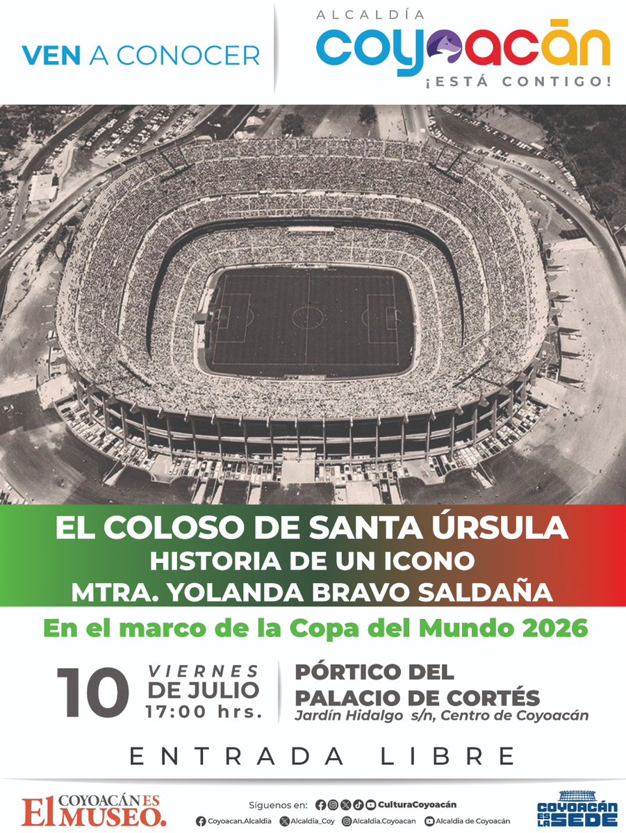 fundarqmx's tweet photo. @EstadioAzteca con #YolandaBravoSaldaña
@Alcaldia_Coy @culturacoyoacan https://t.co/2D48z483qw