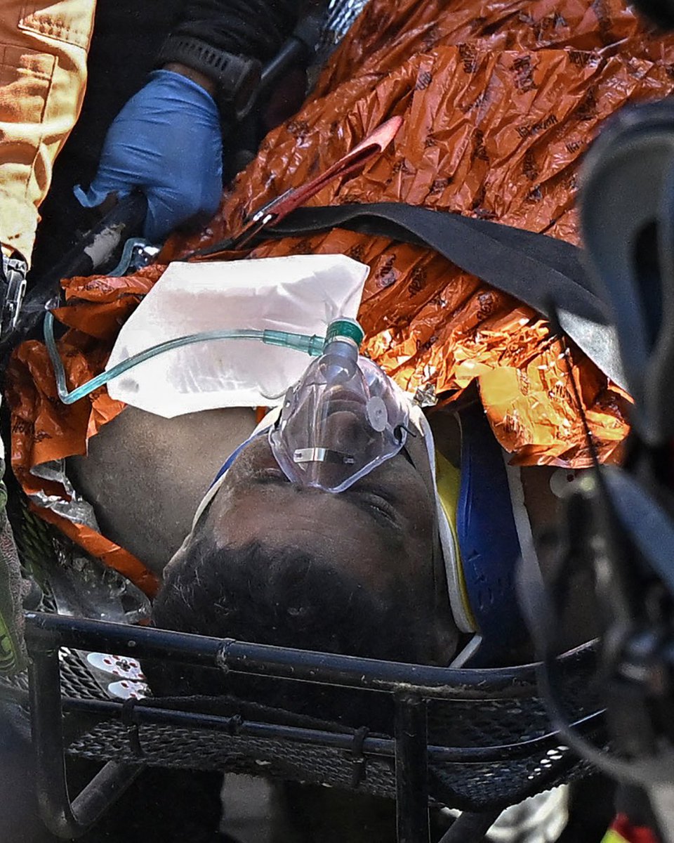 Complex's tweet photo. A miracle pulled from the rubble 🙏

A 43 year old man named Hernan Gil was pulled alive from beneath a collapsed nine story building in Venezuela after spending eight days trapped under nearly 30 feet of rubble. Rescue crews called the 70 hour operation ‘miraculous.’ The security guard was conscious, stable, and reunited with hope after surviving the country’s devastating earthquakes.

[📸: via/ GettyImages]