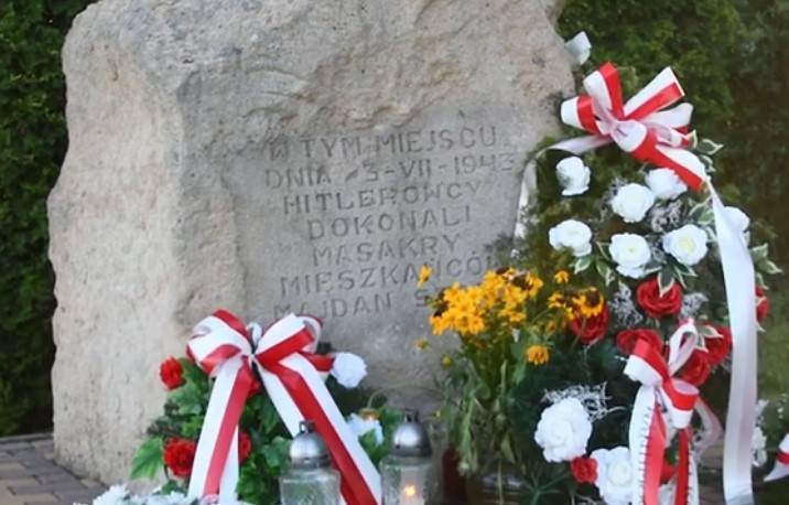 Ojdadana's tweet photo. 2-3 July 1943 — Ukrainian Waffen SS-Galizien Division (14. Waffen-Grenadier-Division) murdered 75 Poles (incl. 26 women and 16 children) and burned down 76 farms in the village of MAJDAN STARY (Biłgoraj county, Zamość region, German-occupied Poland).  #OTD https://t.co/YxXzXBFZRG