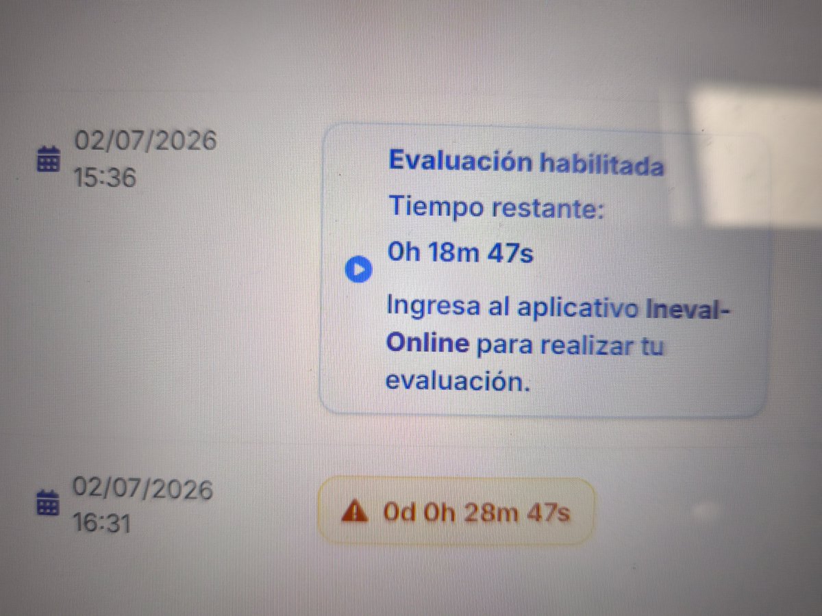 LoorMiss's tweet photo. @Evaluacion_Ec Me quedan 18 minutos y no funciona el aplicativo. No se puede hacer la evaluación. 
El tiempo en la página sigue avanzando y no se puede ingresar. https://t.co/YVPUjmD27J