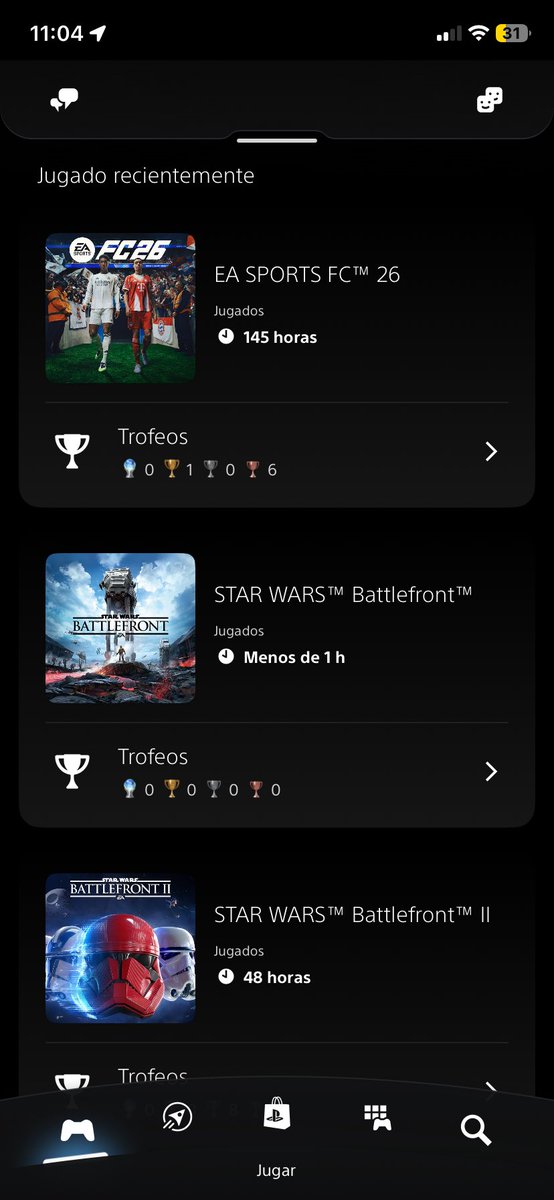 mach_ad0's tweet photo. @NotiPlay_ Confirmo, GT7 no aparece y eso que jugué después de Star Wars https://t.co/2TFSqpxvy5