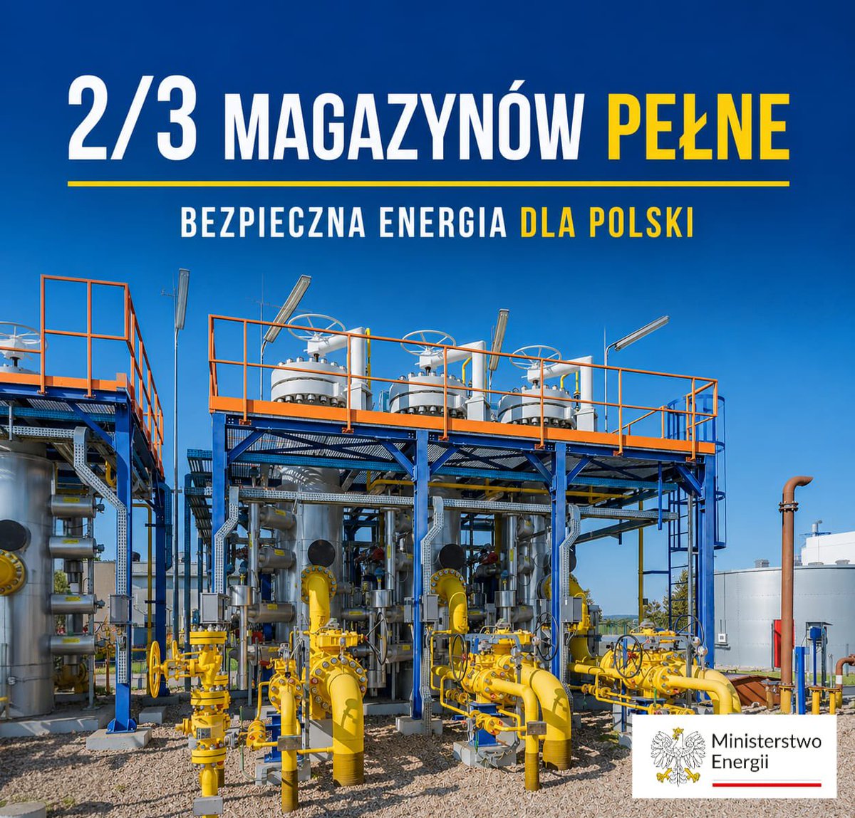 motykamilosz's tweet photo. Magazyny gazu w Polsce są zapełnione już w 72% swojej pojemności – to znacznie więcej niż w założonym planie. 

Obecny poziom wypełnienia jest wyższy niż w UE (średnia 49%) oraz przekraczający wskaźniki z ubiegłego roku. To także potwierdzenie właściwego przygotowania do sezonu zimowego.