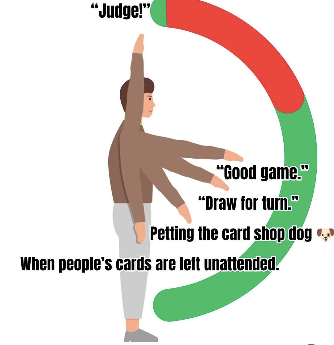 NAW_TCG's tweet photo. If you ever play a Pokémon Tourney here in Germany, here is a guide on our tournament etiquette for raising your hand https://t.co/as3pwsosrY